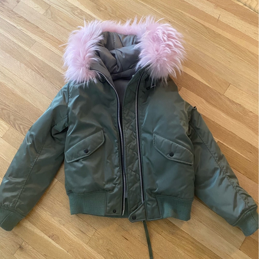 SAM Bomber with Fur Hood - NEVER WORN - Size L